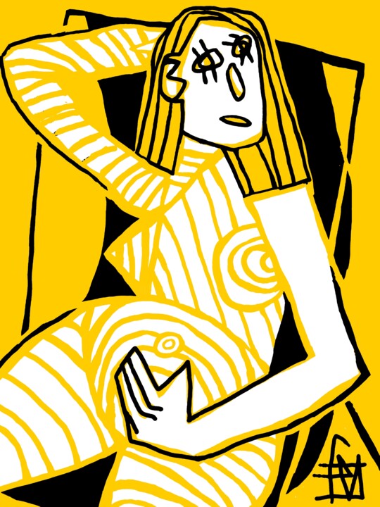 sur la chaise longue 数字艺术