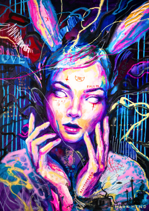 Who should I follow? 绘画, 27.6x19.7 in