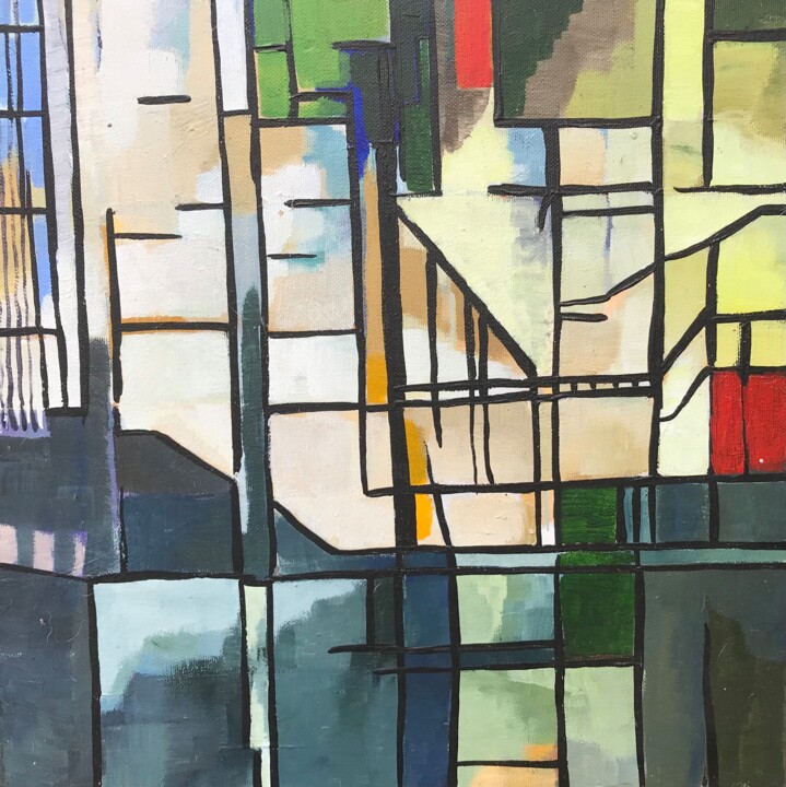 Peinture intitulée "My Window Wiews" par Marmourevidueiros, Œuvre d'art originale, Acrylique Monté sur Châssis en bois
