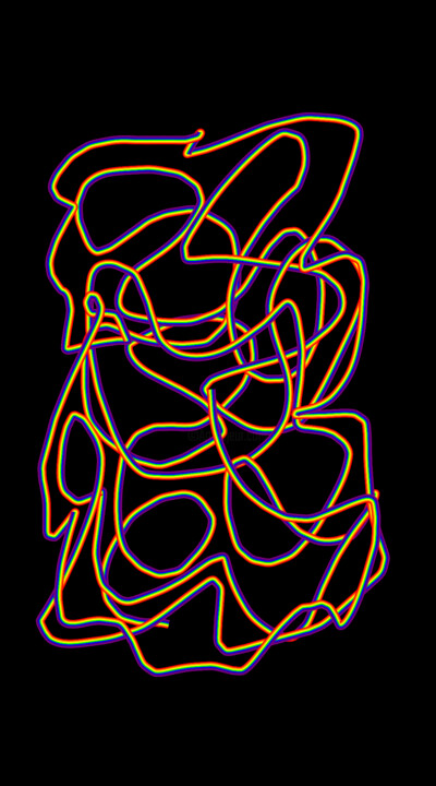 绘画 标题为“Strings Plus” 由Shirley Jacobsen, 原创艺术品, 数字油画