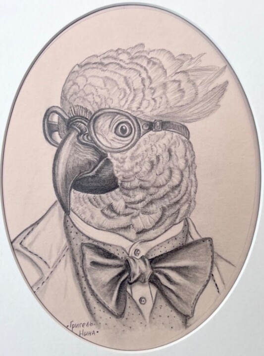 Parrot 绘画, 11.7x8.3 in