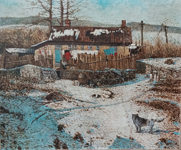 Schilderij getiteld "回忆" door Zhang Zhi Guo, Origineel Kunstwerk, Olie