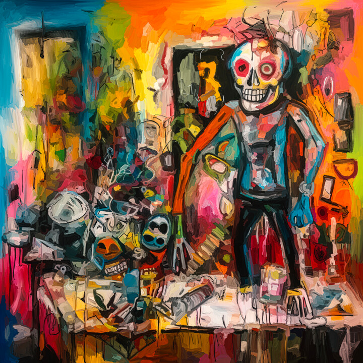 Death Pintura, 55,1x55,1 in