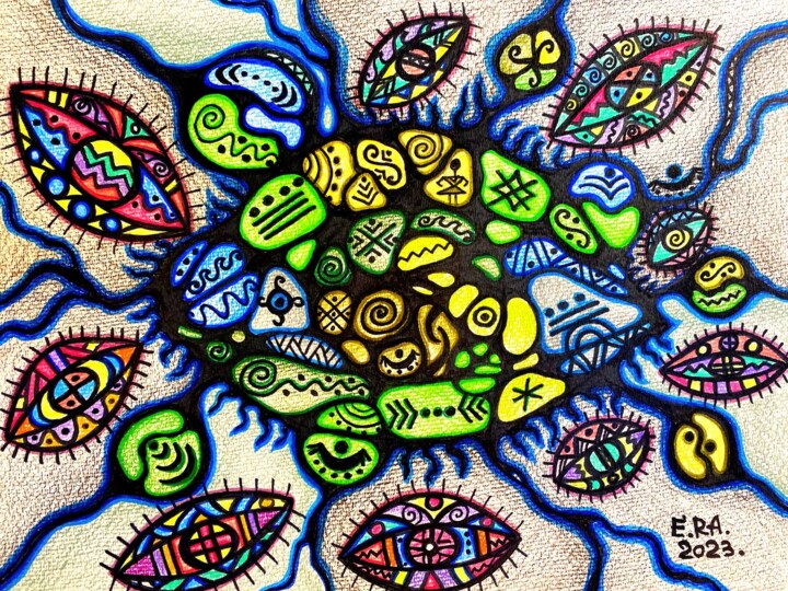 Activation of inner vision 绘画, 8.6x11.8 in
