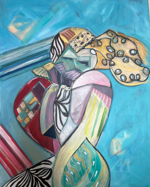 Ferme les yeux, ouvre ton cœur 绘画, 39.4x31.5 in
