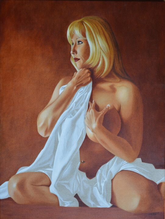 "Das weisse Tuch (21:16)" 绘画, 31.5x23.6 in