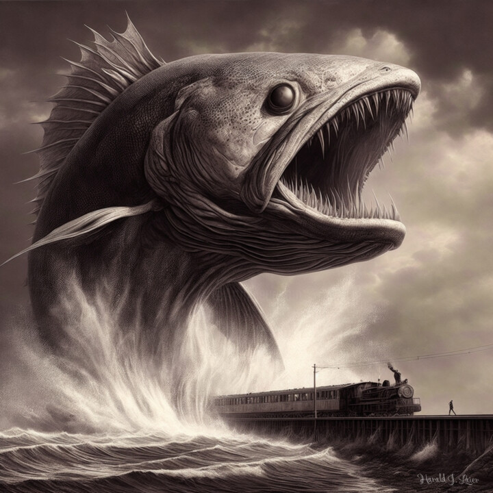 Angriff der Monsterfische Part 2 数字艺术