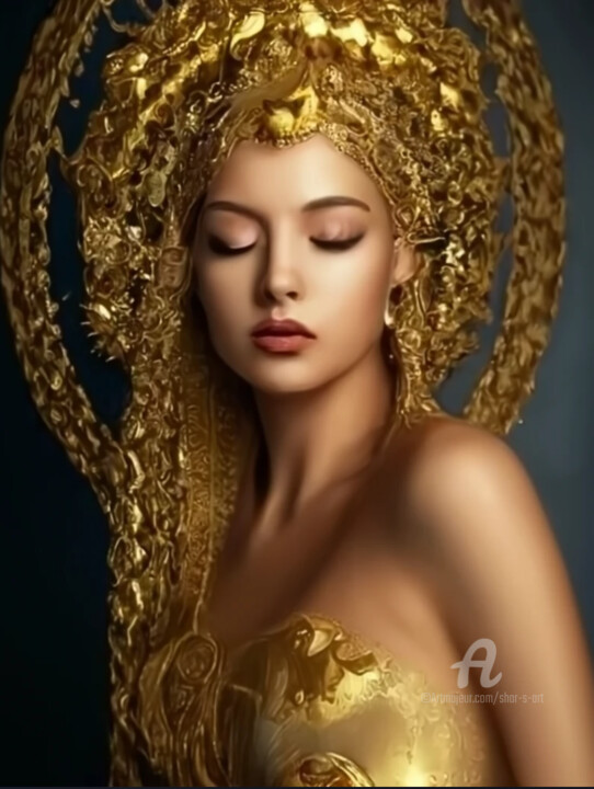Golden Goddess Dijital Sanat