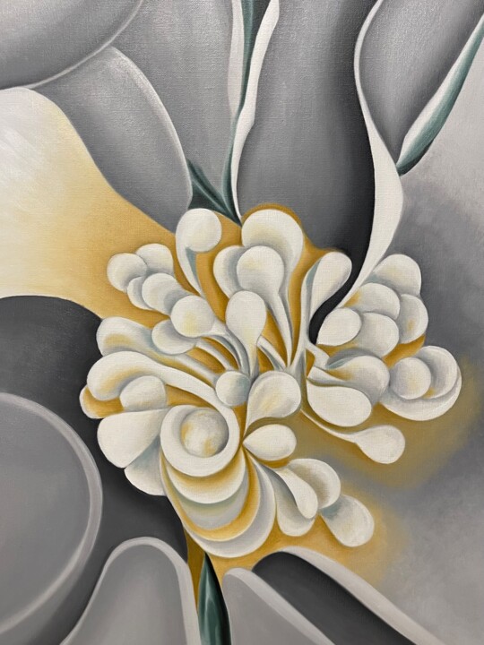 Peinture intitulée "Chicalote Prickly P…" par Jchadima, Œuvre d'art originale, Huile Monté sur Châssis en bois
