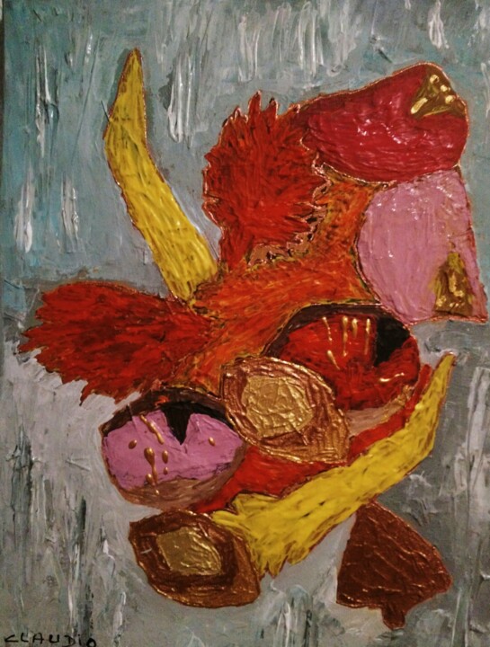 Peinture intitulée "Le simbeu" par Claudie Savelli (CLAUDIE-SAVELLI-CLAUDIA), Œuvre d'art originale, Acrylique Monté sur Châ…