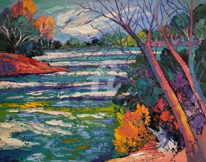 Cours d'eau à Gémenos 绘画, 15.8x19.7 in