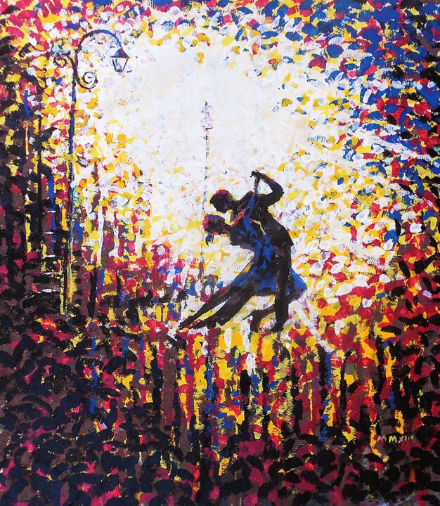 Pintura intitulada "Rythm of Love" por Mbongeni, Obras de arte originais, Acrílico