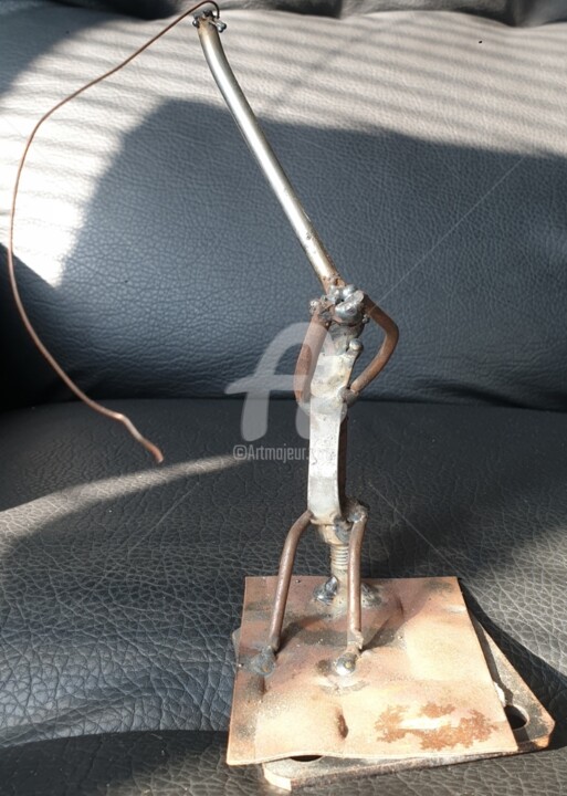 Sculptuur getiteld "The fisherman" door Krisline, Origineel Kunstwerk, Metalen