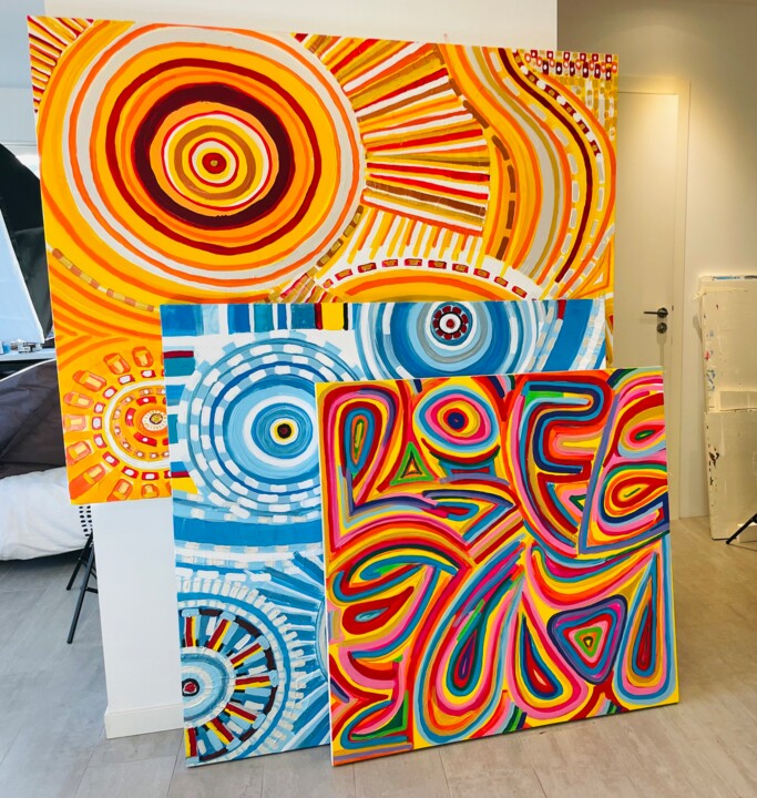 Steps of the making of the work