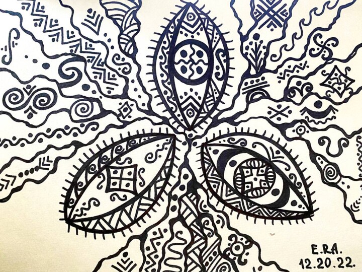 Triune Heart of the Goddess 绘画, 8.6x11.8 in