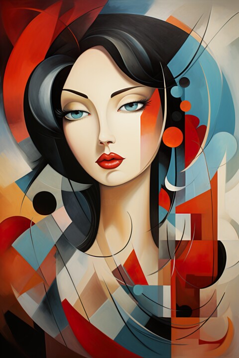 Nostalgic woman portrait 数字艺术