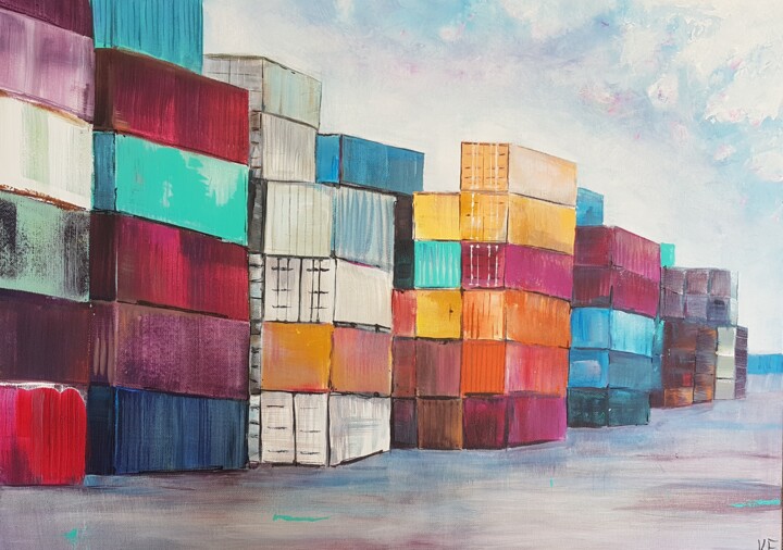 Container 绘画, 19.7x27.6 in