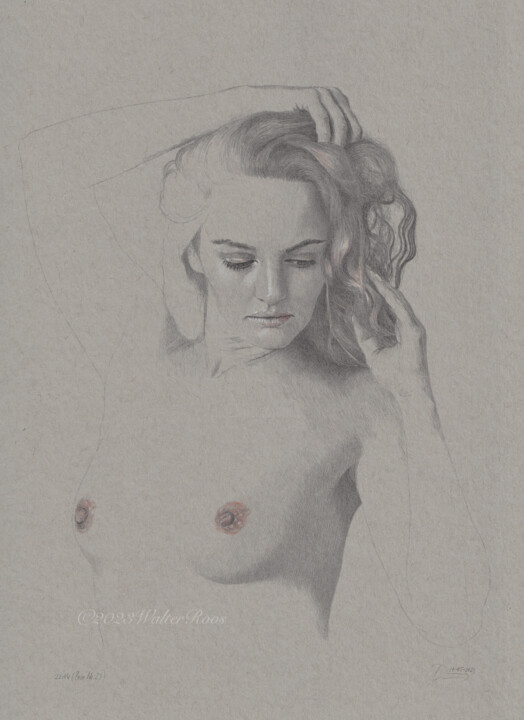 "Pose Nr.23 (22:04)" 图画, 11.9x8.6 in