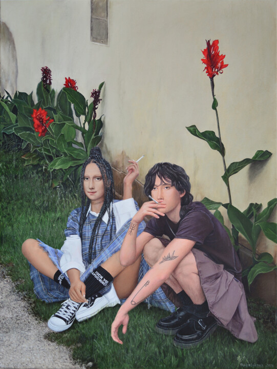 Air Alarm 绘画, 39.4x29.5 in