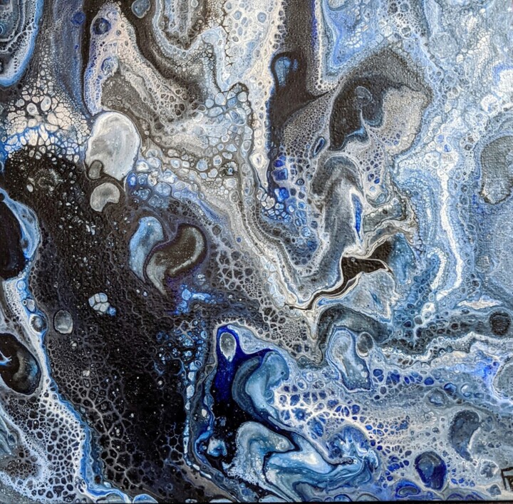 Peinture intitulée "Vue du ciel" par Françoise Petitjean, Œuvre d'art originale, Acrylique
