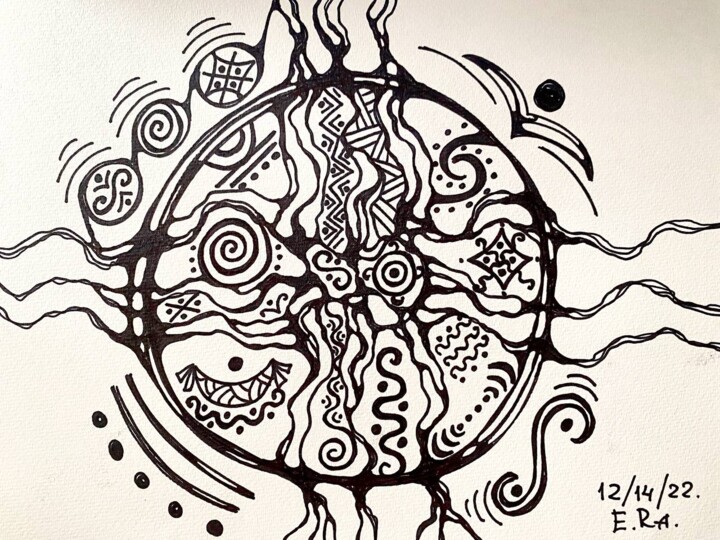 Monochorome -2 绘画, 8.6x11.8 in