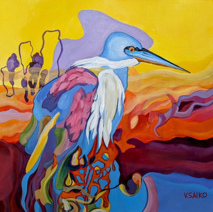 The Dreambird's Voyage 绘画, 24x24 in