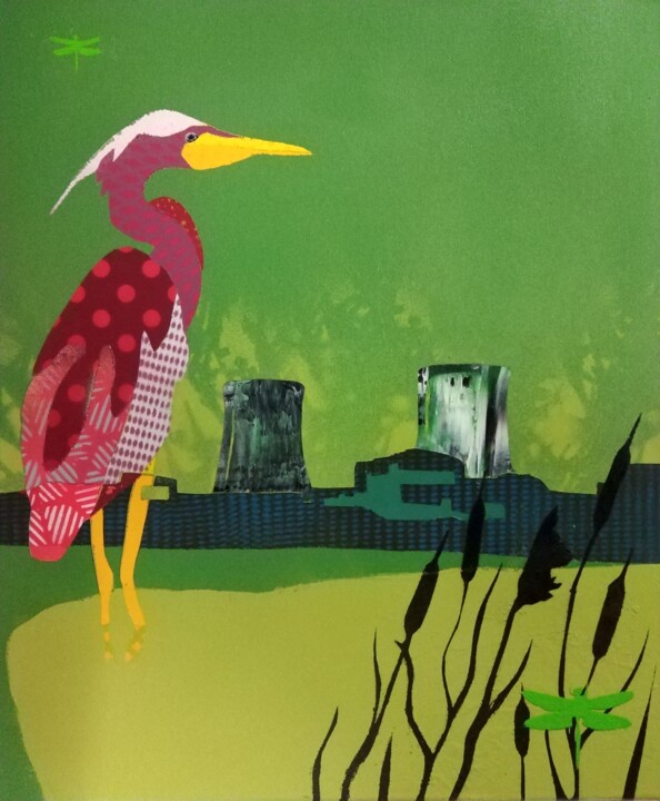 Aigrette 绘画, 18.1x15 in