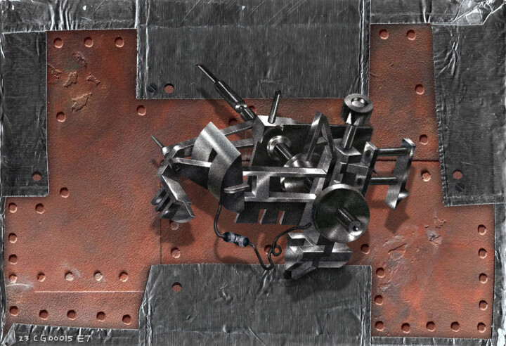 Civilization development 绘画, 15.4x21.3 in