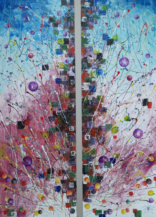 Painting titled "ABRACADABRA" by Dragos Bagia, Original Artwork, Oil