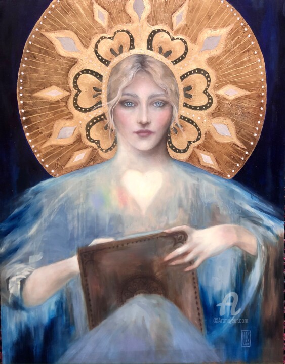 Painting titled "Akasha" by Laura Krusemark, Original Artwork, Oil