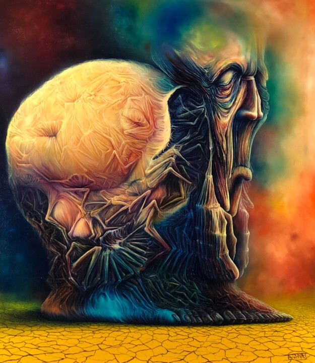 LA VIOLENCIA DE LAS HORAS 绘画, 36x36 in