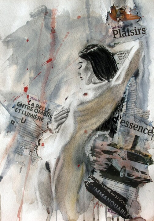 Plaisir d'essence 绘画, 16.5x11.4 in