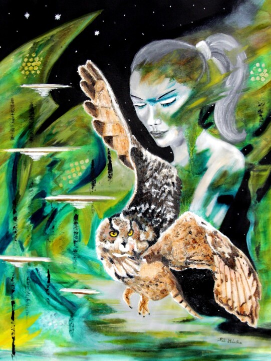 The Meeting of Worlds 绘画, 31.5x23.6 in