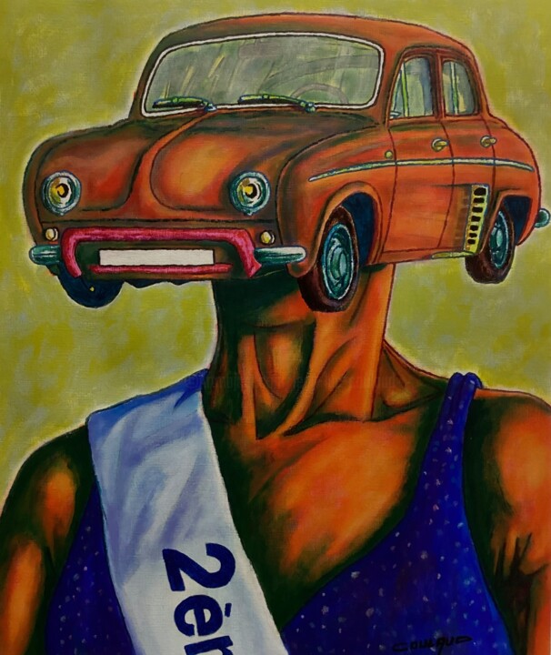 LA DAUPHINE 绘画, 21.7x18.1 in
