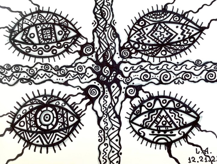 Monochorome-3 绘画, 8.6x11.8 in