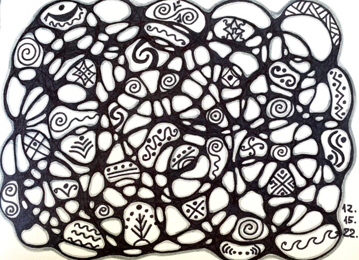 Monochorome-7 绘画, 8.6x11.8 in
