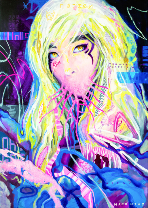 Poisoned by silence 绘画, 27.6x19.7 in