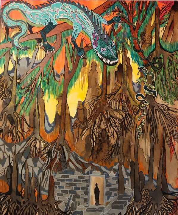 绘画,  13.6x11.3 in 