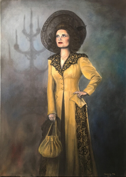 Karády Katalin 绘画, 27.6x19.7 in