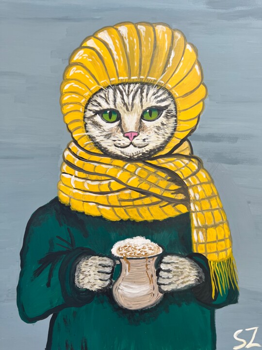 Pumpkin Spice Latte Lover 绘画, 48x36 in