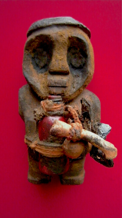 voodoo # 21 雕塑, 9.1x3.5 in