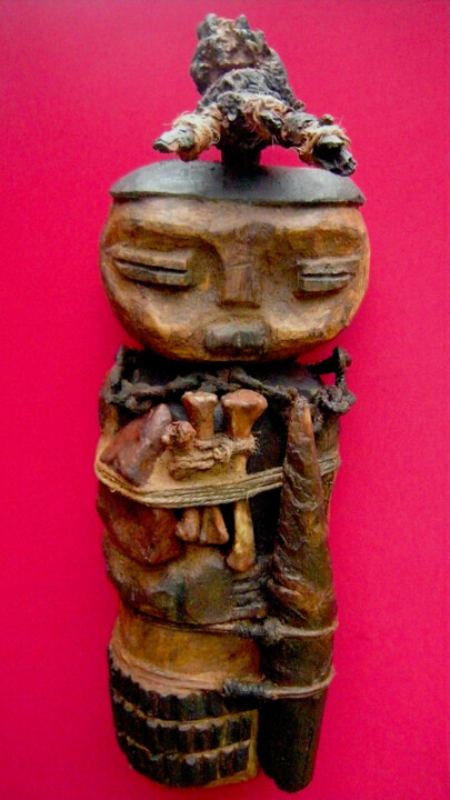 voodoo # 38 雕塑, 15.8x4.7 in