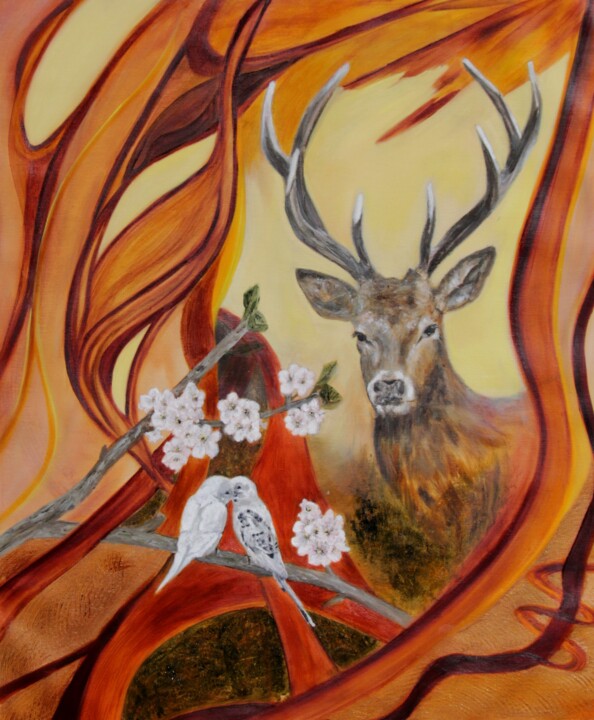 Love Is In The Air 绘画, 33.5x27.6 in