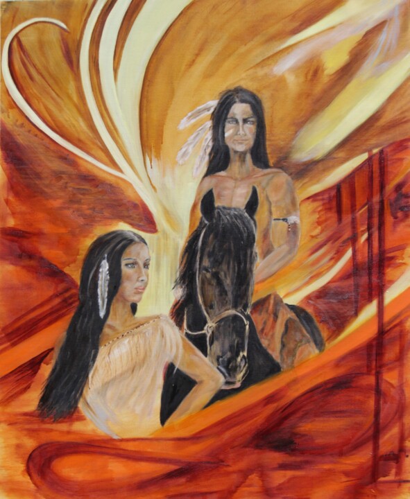 The Call of the Steppe 绘画, 33.5x27.6 in