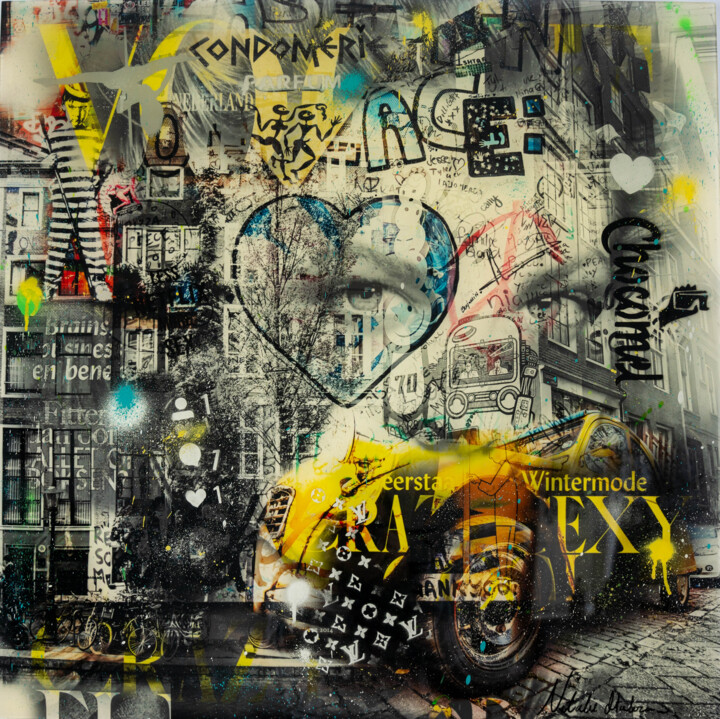 Peinture intitulée "Amsterdam Welcome T…" par Natalie Otalora, Œuvre d'art originale, Acrylique Monté sur Plexiglas