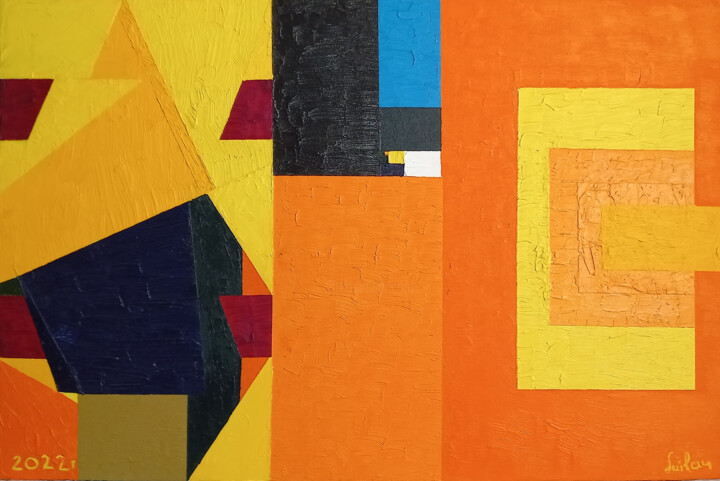 Painting titled "Большая цитрусовая…" by Milan Dzurdzevic, Original Artwork, Oil