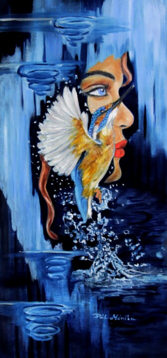 Kingfisher 绘画, 27.6x11.8 in