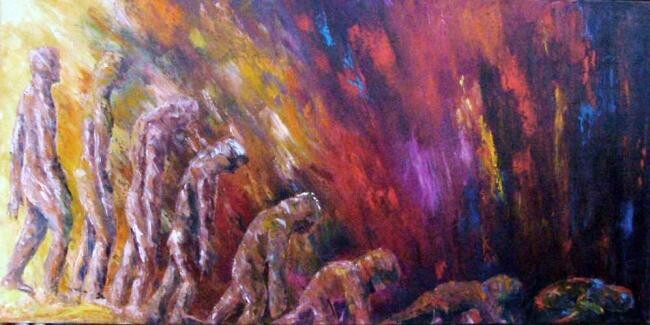 Peinture intitulée "Décadence" par René Vincent-Viry, Œuvre d'art originale