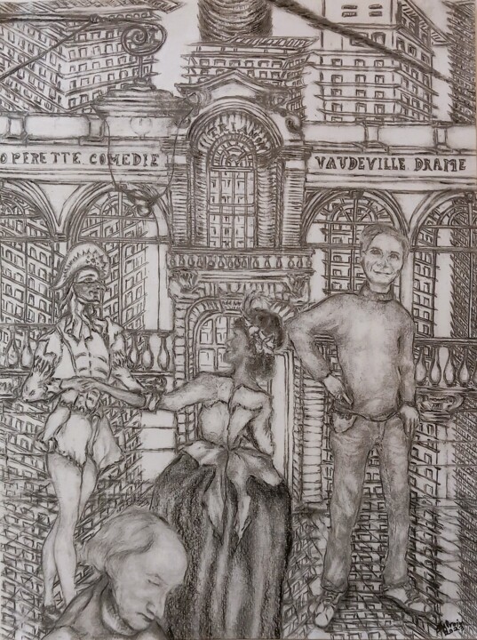 Les tontons flingueurs ‘touche pas au grisbi’ 图画, 12.6x9.5 in
