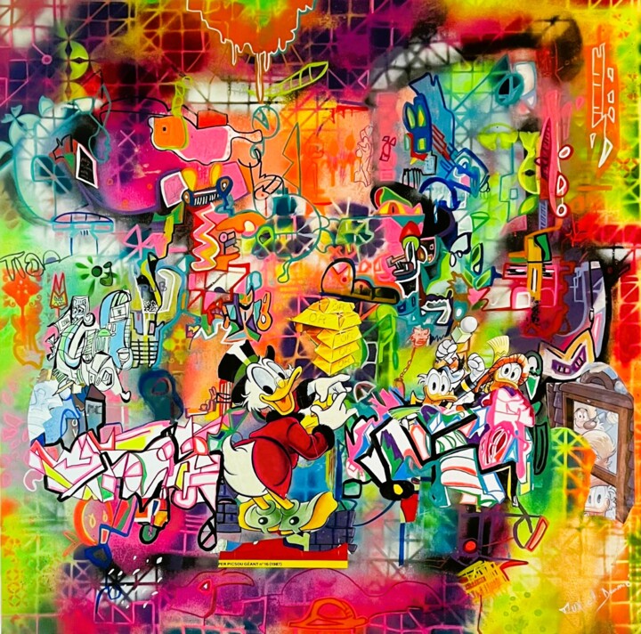 Picsou gagne toujours 绘画, 39.4x39.4 in